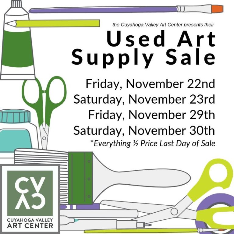 Used Art Supply Sale Cuyahoga Valley Art Center
