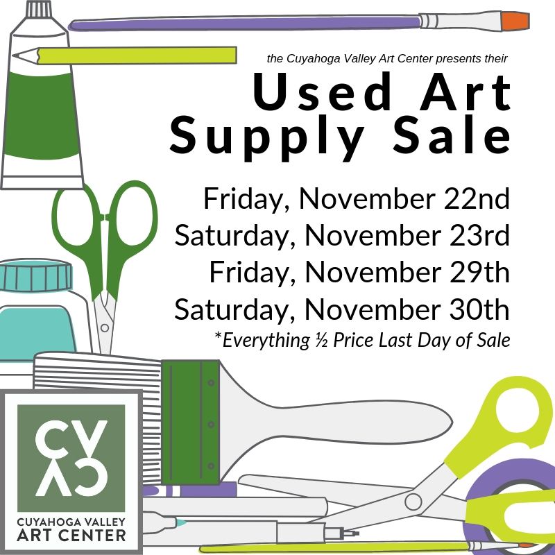 Used Art Supply Sale Cuyahoga Valley Art Center